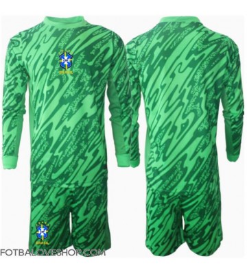 Brazílie Brankářské Dětské Domácí Dres Copa America 2024 Dlouhý Rukáv (+ trenýrky)